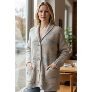 Pilcro Anthropologie Oversized Longline Cardigan Sweater Cozy Soft Casual